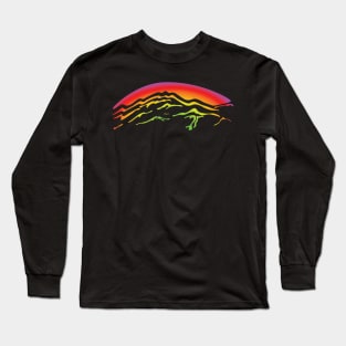 Pioneer Peak Mountain Range at Sunset Long Sleeve T-Shirt